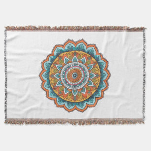 Mandala in verschiedenen Farben Decke