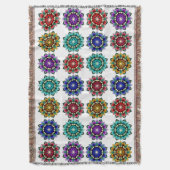 Mandala in verschiedenen Farben Decke (Vorderseite Vertikal)