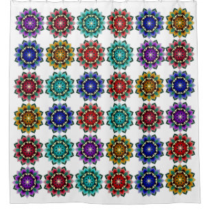 Mandala in verschiedenen Farben Duschvorhang