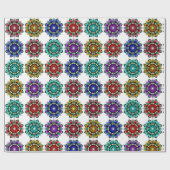 Mandala in verschiedenen Farben Geschenkpapier (Flach)