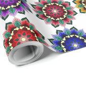Mandala in verschiedenen Farben Geschenkpapier (Rolleneckpunkt)