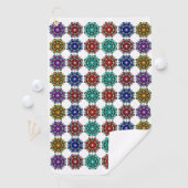 Mandala in verschiedenen Farben Golfhandtuch (Insitu)