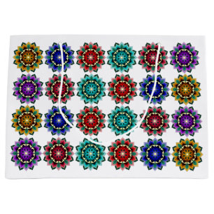 Mandala in verschiedenen Farben Große Geschenktüte