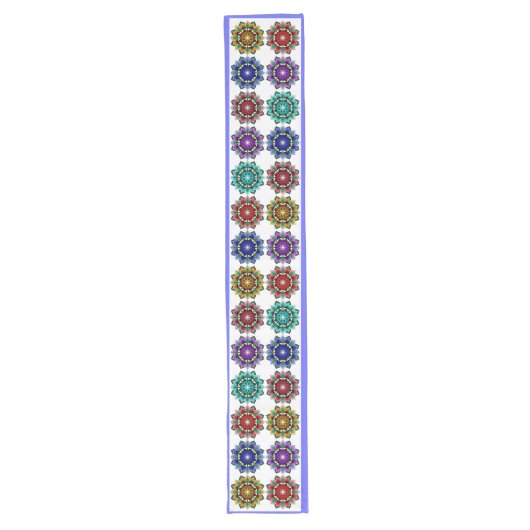 Mandala in verschiedenen Farben Großer Tischläufer (Vorderseite)