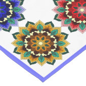 Mandala in verschiedenen Farben Großer Tischläufer (Ecke)