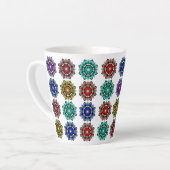 Mandala in verschiedenen Farben Milchtasse (Linke Ecke)