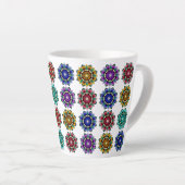 Mandala in verschiedenen Farben Milchtasse (Rechte Ecke)