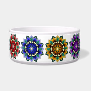 Mandala in verschiedenen Farben Napf