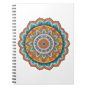 Mandala in verschiedenen Farben Notizblock