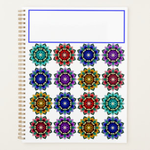 Mandala in verschiedenen Farben Planer