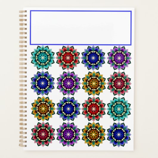 Mandala in verschiedenen Farben Planer (Vorderseite)
