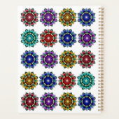 Mandala in verschiedenen Farben Planer (Rückseite)