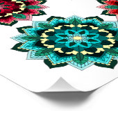 Mandala in verschiedenen Farben Poster (Ecke)