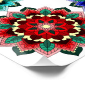 Mandala in verschiedenen Farben Poster (Ecke)