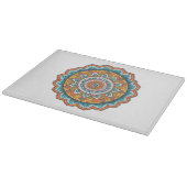 Mandala in verschiedenen Farben Schneidebrett (Ecke)
