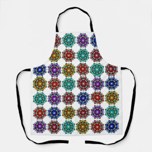 Mandala in verschiedenen Farben Schürze