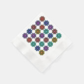 Mandala in verschiedenen Farben Serviette (Ecke)