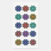 Mandala in verschiedenen Farben Serviette (Vorderseite)