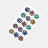 Mandala in verschiedenen Farben Serviette (Ecke)