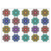 Mandala in verschiedenen Farben Tischdecke (Vorderseite (Horizontal))