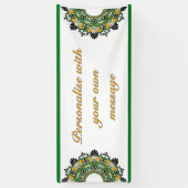 Mandala in yellow & green banner (Vertikal)