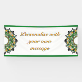 Mandala in yellow & green banner