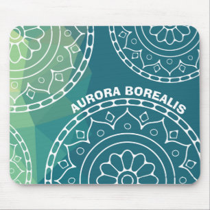 Mandala India Blauer gelber Sondertext Mousepad