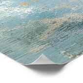 mandala indien aux teintes turquoise et orange poster (Ecke)