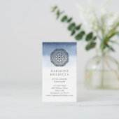 Mandala Indigo White Holistic Health Visitenkarte (Stehend Vorderseite)
