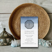 Mandala Indigo White Holistic Health Visitenkarte
