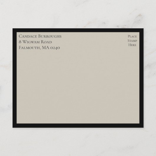 Mandala Indisch Boho Schwarz Neu Vermählt Hochzeit Einladungspostkarte (Rückseite)