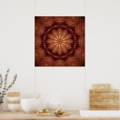 Mandala Indischer Power 2 Poster (Küche)