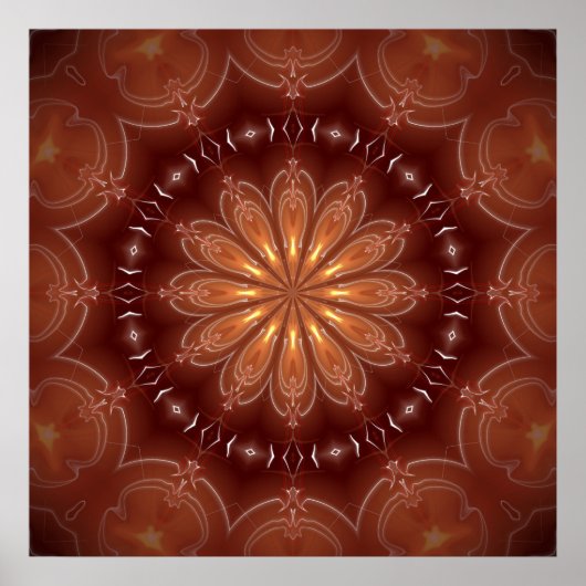 Mandala Indischer Power 2 Poster (Vorne)