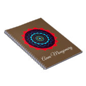 Mandala, Individuelle Name Spiral Notebook Notizblock (Rechte Seite)