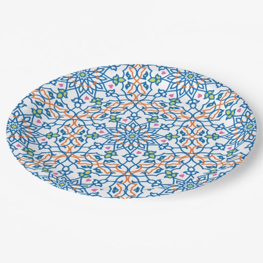 Mandala Inspiration 3 Pappteller (Schrägansicht)