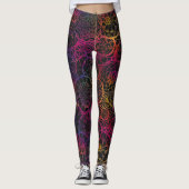 Mandala-Inspiriert Leggings für Blumendesign (Vorderseite)