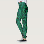 Mandala inspiriert Leggings, grün und schwarz Leggings (Links)