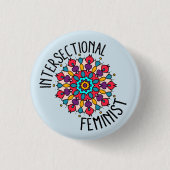 Mandala Intersectional Feminist-Knopf Button (Vorderseite)