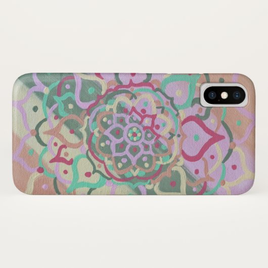 Mandala iPhone X Case (Rückseite (Horizontal))