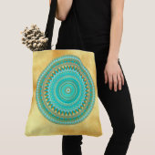 Mandala Iris blau braun gold Tasche (Von Nahem)