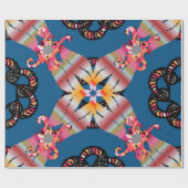 Mandala ist auf einem gelben Hintergrund gefärbt. Geschenkpapier (Flach)