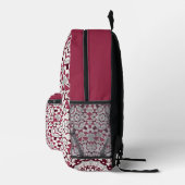 Mandala ist bordeauxgrau bedruckter rucksack (Rechts)