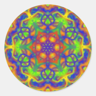 Mandala Joy Runder Aufkleber