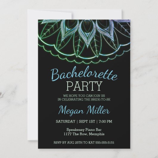 Mandala Junggeselinnen-Abschied Einladung (Vorderseite)