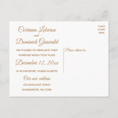 Mandala Just Married Brown Boho Indian Wedding Ankündigungspostkarte (Rückseite)