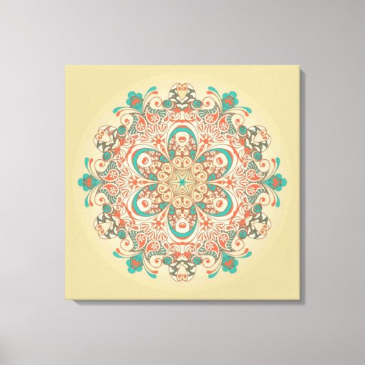 Mandala Kaleidoscop - Wrapped Canvas Leinwanddruck (Vorderseite)
