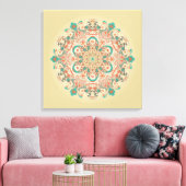 Mandala Kaleidoscop - Wrapped Canvas Leinwanddruck (Insitu (Wohnzimmer))