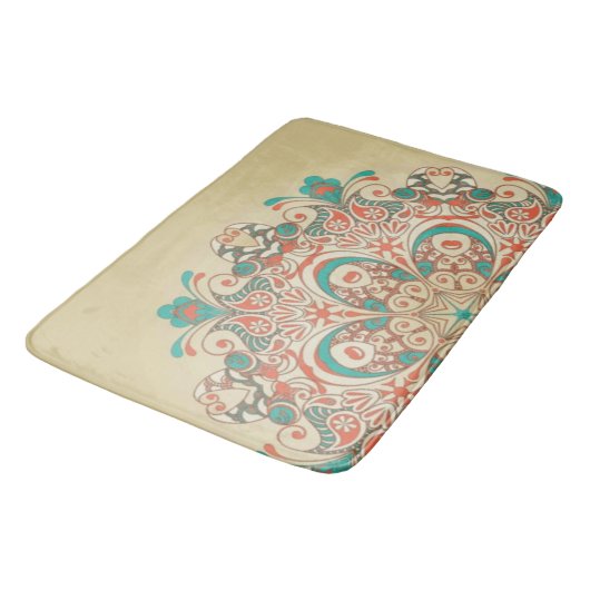 Mandala Kaleidoscope Mosaiic - Bathmat Badematte (Schrägansicht)