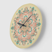 Mandala Kaleidoscope - Wallclock Große Wanduhr (Winkel)