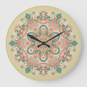 Mandala Kaleidoscope - Wallclock Große Wanduhr